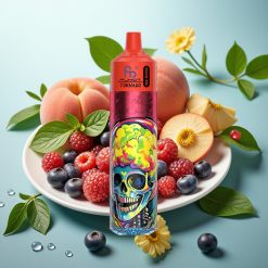 Fumot RandM Tornado 30000 Puffs 30mL 5% 1.0 Ohm Breskve in Jagode