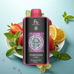 Fumot Tornado 25000 Puffs HD zaslon, 700mAh, jagoda meta bonboni, 20ml, Type-C