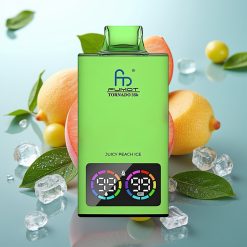 Fumot Tornado 35000 Zamegljeno breskvina led, dvojna mreža, RGB, USB-C, hitro polnjenje