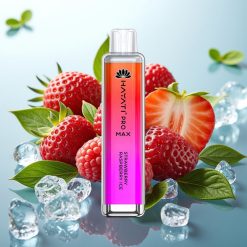 Hayati Pro Max 4000 Puffs Enkratna Vapa Jagoda Malina Led 2ml 1400mAh TPD
