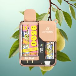 Aivono AIM-TANK 9500 Pufov, 18ml, 650mAh, bresnikotinski/mesni coil, breskva hruška